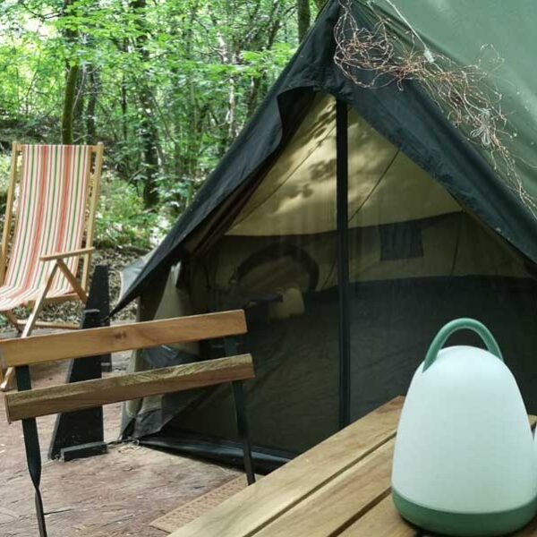 Senxunia - Glamping nel bosco in Toscana - tenda montata
